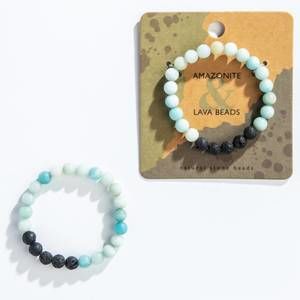 NEW GEOCENTRAL women's lava bracelets in amazonite